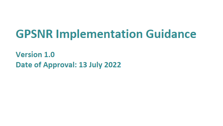 GPSNR IMPLEMENTATION GUIDANCE